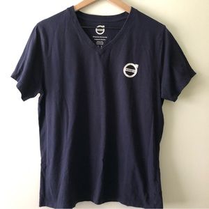 Volvo V Neck Tee XL Navy Blue